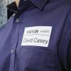 imageDYMO Authentic LW Name Badge Labels DYMO Labels for LabelWriter Printers White 214quot x 4quot 1 Roll of 250114 x 4