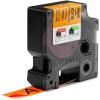 imageDYMO Industrial Vinyl Labels 38quot White on BlackBlack on Orange