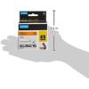 imageDYMO Industrial Vinyl Labels 38quot White on BlackBlack on Orange