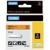 imageDYMO Industrial Vinyl Labels 38quot White on BlackBlack on Orange
