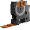 imageDYMO Industrial Vinyl Labels 38quot White on BlackBlack on Orange