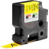 imageDYMO Industrial Vinyl Labels 38quot White on BlackBlack on Yellow