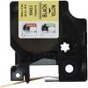 imageDYMO Industrial Vinyl Labels 38quot White on BlackBlack on Yellow