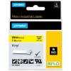 imageDYMO Industrial Vinyl Labels 38quot White on BlackBlack on Yellow