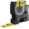 imageDYMO Rhino Industrial Flexible Nylon Labels 34quot x 115 Black Print on White TapeBlack on Yellow