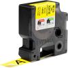 imageDYMO Rhino Industrial Flexible Nylon Labels 34quot x 115 Black Print on White TapeBlack on Yellow