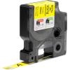 imageDYMO Rhino Industrial Flexible Nylon Labels 34quot x 115 Black Print on White TapeBlack on Yellow