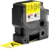 imageDYMO Rhino Industrial Flexible Nylon Labels 34quot x 115 Black Print on White TapeBlack on Yellow