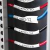 imageDYMO Rhino Industrial HeatShrink Labels 34quot Tube Black Print on WhiteBlack on White