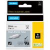imageDYMO Rhino Industrial HeatShrink Labels 34quot Tube Black Print on WhiteBlack on White