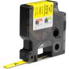 imageDYMO Rhino Industrial HeatShrink Labels 34quot Tube Black Print on WhiteBlack on Yellow