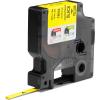 imageDYMO Rhino Industrial HeatShrink Labels 34quot Tube Black Print on WhiteBlack on Yellow