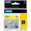 imageDYMO Rhino Industrial HeatShrink Labels 34quot Tube Black Print on WhiteBlack on Yellow