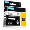 imageDYMO Rhino Industrial Permanent Polyester Labels 38quot Black Print on White Tape38 9MM