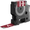 imageDYMO Rhino Industrial Vinyl Labels 34quot White Print on Red Tape