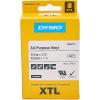 imageDYMO XTL AllPurpose Vinyl Labels  12 mm x 7 m Black on White12 12MM