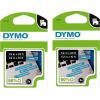 imageDYMO Authentic D1 Labels 12Inch x 23Foot Roll Black Print on White SelfAdhesive For LabelManager Label Makers 2Pack2 Pack