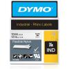 imageDYMO Rhino Industrial Flexible Nylon Labels 34quot x 115 Black Print on White TapeBlack on White