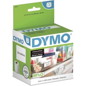 imageDYMO Authentic LW Large MultiPurpose Labels DYMO Labels for LabelWriter Label Printers 218quot x 234quot 1 Roll of 320