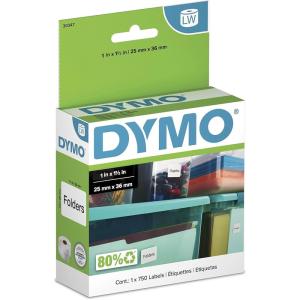 imageDYMO Authentic LW Library Book Spine Labels DYMO Labels for LabelWriter Printers White 1quot x 112quot 1 Roll of 750
