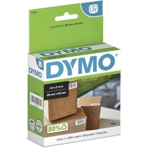imageDYMO Authentic LW MultiPurpose Labels for LabelWriter Label Printers White 1quot x 218quot 6 rolls of 500 3000 Total1 Roll of 500