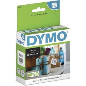 imageDYMO Authentic LW MultiPurpose Square Labels DYMO Labels for LabelWriter Printers Great for Barcodes 1quot x 1quot 1 Roll of 750Square