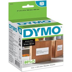 imageDYMO Authentic LW Standard Shipping Labels for LabelWriter Label Printers White 218quot x 4quot 6 rolls of 220 1320 TotalStandard Shipping Labels