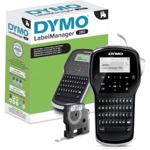 imageDYMO Label Maker LabelManager 280 Rechargeable Portable Label Maker EasytoUse OneTouch Smart Keys QWERTY Keyboard PC and Mac Connectivity For Home ampamp Office Organization