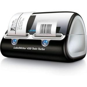 imageDYMO Label Printer  Label Writer 450 Twin Turbo Direct Thermal Printer Fast Printing Great for Labeling Filing Shipping Mailing Barcodes and More Home ampamp Office Organization