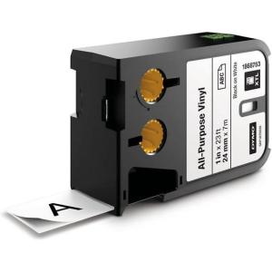 imageDYMO XTL AllPurpose Vinyl Labels  12 mm x 7 m Black on White1 24MM