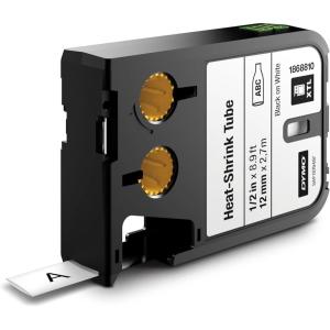 imageDYMO XTL HeatShrink Tube Labels 1quot x 89 Black on White12