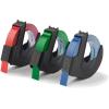 imageDYMO SelfAdhesive Embossing Labels White Print on Black Tape 38Inch x 98Foot Roll 3 PackRed  Green  Blue