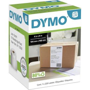 imageDYMO Authentic LW ExtraLarge Shipping Labels DYMO Labels for LabelWriter 5XL and 4XL Label Printers Only White 4quot x 6quot 1 Roll of 2201 Roll