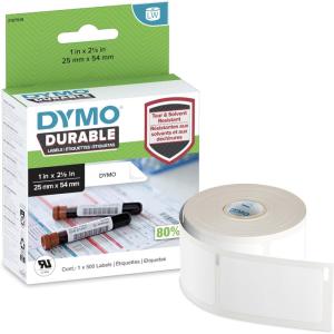 imageDYMO Authentic LabelWriter Durable Laboratory Labels 25mm x 54mm 500 SelfAdhesive Labels HighPerformance for LabelWriter Label Makers