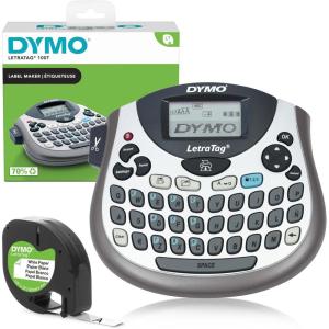 imageDymo LetraTag LT100T Label Maker  Portable Label Printer with QWERTY Keyboard  Silver  Ideal for The Office or at HomeSingle