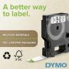imageDYMO Rhino Industrial Permanent Polyester Labels 19 mm x 55 m Black Print on Clear SelfAdhesive for LabelManager ampamp Rhino Label MakersBlack on Transparent