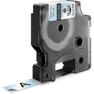 imageDYMO Rhino Industrial Permanent Polyester Labels 19 mm x 55 m Black Print on Clear SelfAdhesive for LabelManager ampamp Rhino Label MakersBlack