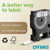 imageDYMO 18443 38quot Vinyl Tape Rhino Labels  White DYMO AuthenticWhite