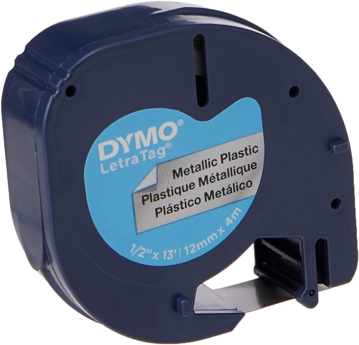 image:imageDYMO LetraTag Paper Labels Authentic 12 mm x 4 m Roll Black Print on White SelfAdhesive Multipurpose for LetraTag Label Makers 2 Count12 mm x 4 m  Metallic Gift Box
