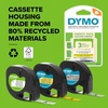 image:imageDYMO LetraTag Paper Labels Authentic 12 mm x 4 m Roll Black Print on White SelfAdhesive Multipurpose for LetraTag Label Makers 2 Count12 mm x 4 m  Paper Original