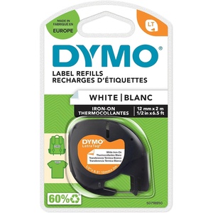 image:imageDYMO LetraTag Paper Labels Authentic 12 mm x 4 m Roll Black Print on White SelfAdhesive Multipurpose for LetraTag Label Makers 2 Count12millimeters
